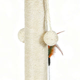 Pawz Cat Scratcher Wooden Scratching Post - Side View