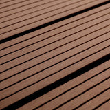 Marlow x10 Floor Tiles Plastic Decking Coffee - Side View