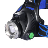 2x 500LM LED Headlamp Headlight Flashlight - Side View