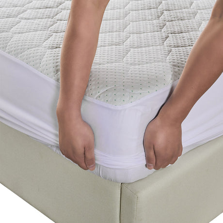 Dreamz Mattress Protector Topper Bamboo Single-1954802846096560131