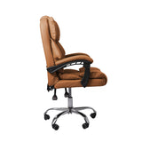 Levede Gaming Chair Office Computer Brown No Footrest - Side View