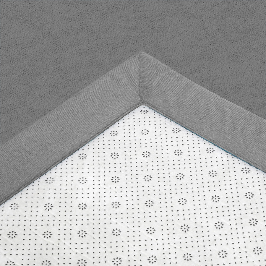 Marlow Coral Velvet Area Rugs Large Mat 180x200cm Grey-2006732690937745411