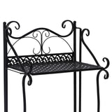 Levede Plant Stand 3 Tiers Outdoor Indoor Black - Side View