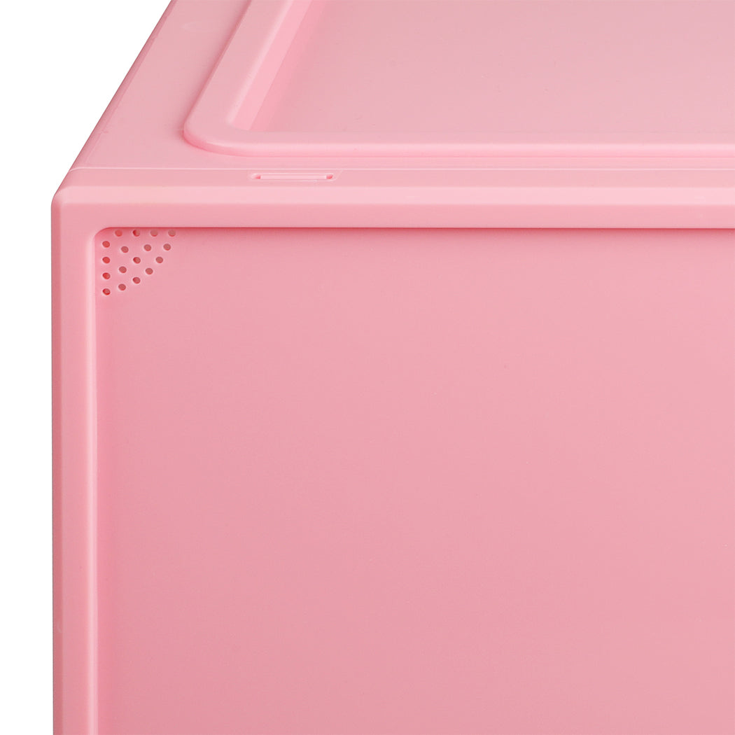 Stacked Sneaker Display Case Stackable Pink-2006733027572584451