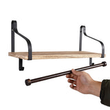 Levede Floating Shelf Brackets Wall - Side View