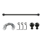 Marlow Steel Curtain Rod Quiet Rail Black - Side View