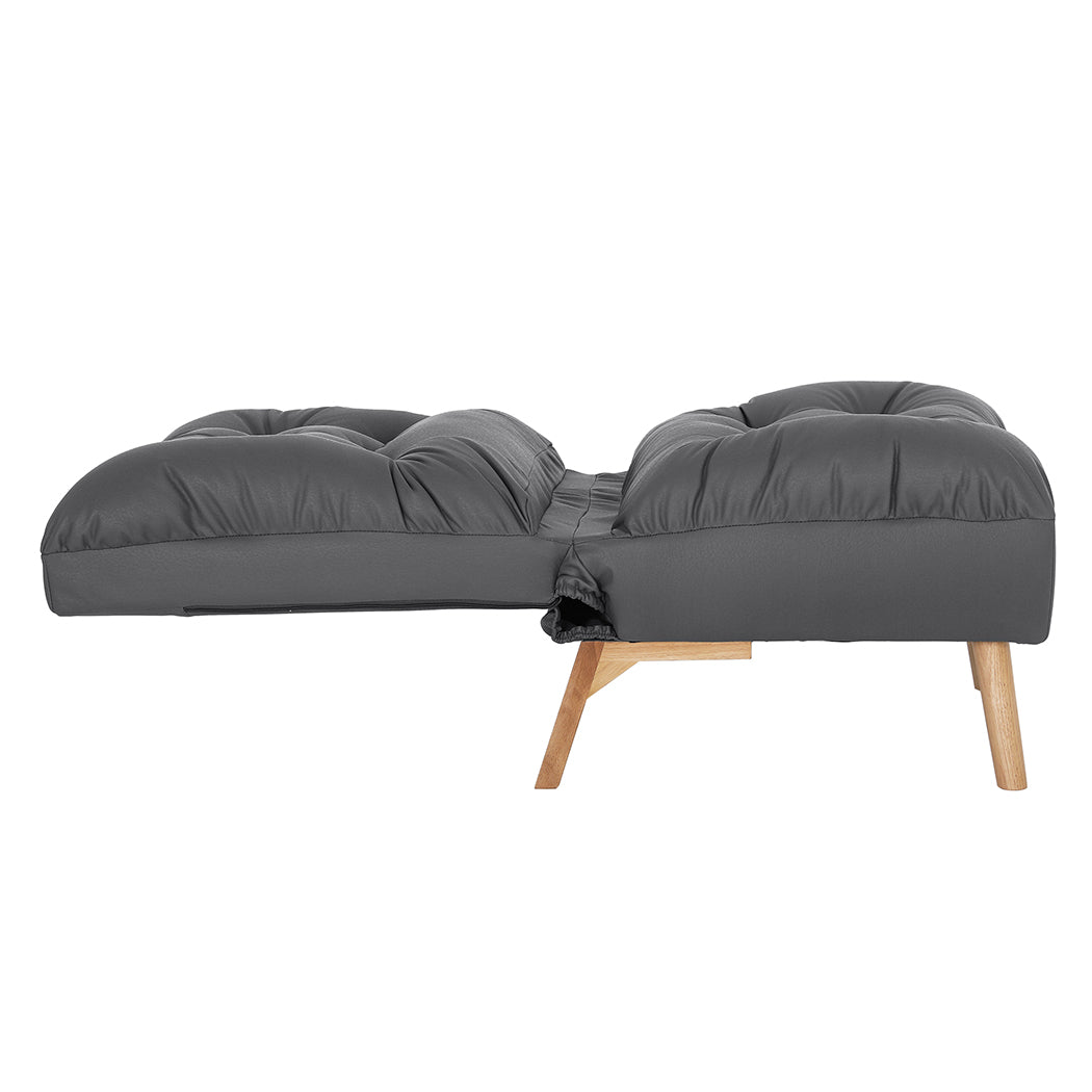 Levede Accent Chair Sofa Recliner Adjustable Grey-2018816931150303235
