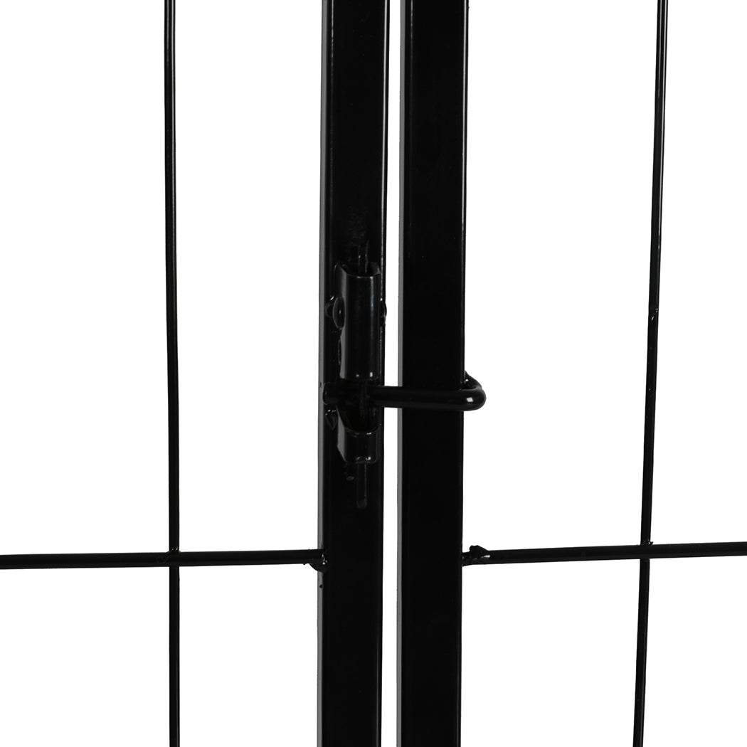 PaWz 8 Panel Pet Dog Playpen Puppy Exercise Black 4kg chicken-1954803024803270659