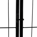 PaWz 8 Panel Pet Dog Playpen Puppy Exercise Black 4kg chicken - Side View