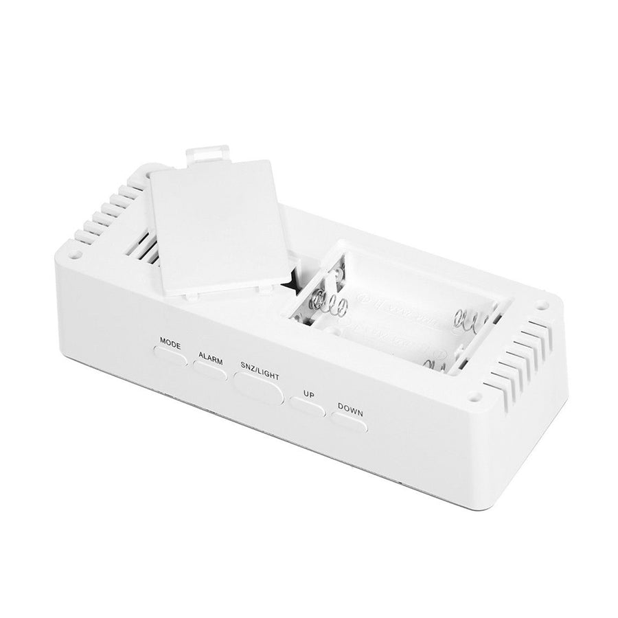 Alarm Clock Digital Led Mirror Desk Silver-2018816653667733507