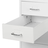 Levede Office Cabinet 8 Drawer Drawers White - Side View