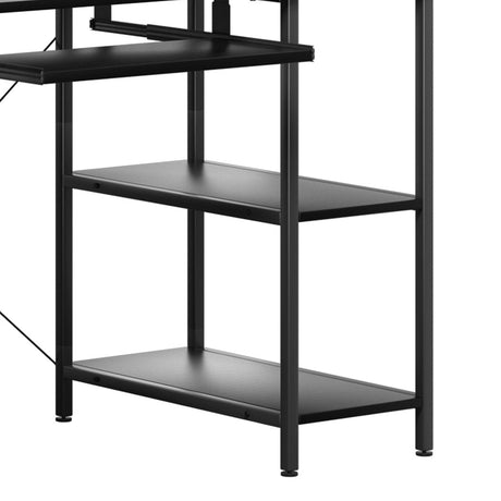 Levede Office Gaming Computer Desk Black-2006732839537741827
