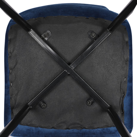 Levede 4x Dining Chairs Kitchen Velvet Blue-2006732723590402051