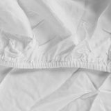 Dreamz 4pcs King Size 100% Bamboo Bed Sheet Set in White Colour - Side View