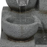 Lambu Solar Fountain Water Bird Bath - Side View