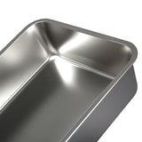 Pawz Stainless Steel Large Semi-Enclosed Cat Litter Box-2011971128762961923