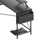 Levede Computer Desk Corner Desk Black-2006732838304616451