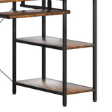Levede Office Gaming Computer Desk Brown - Side View
