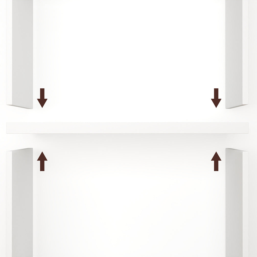 Levede 6 Tier Book Shelf Adjustable Shelves White-2006732776304414723