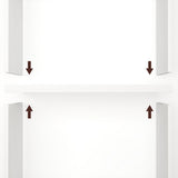 Levede 6 Tier Book Shelf Adjustable Shelves White - Side View