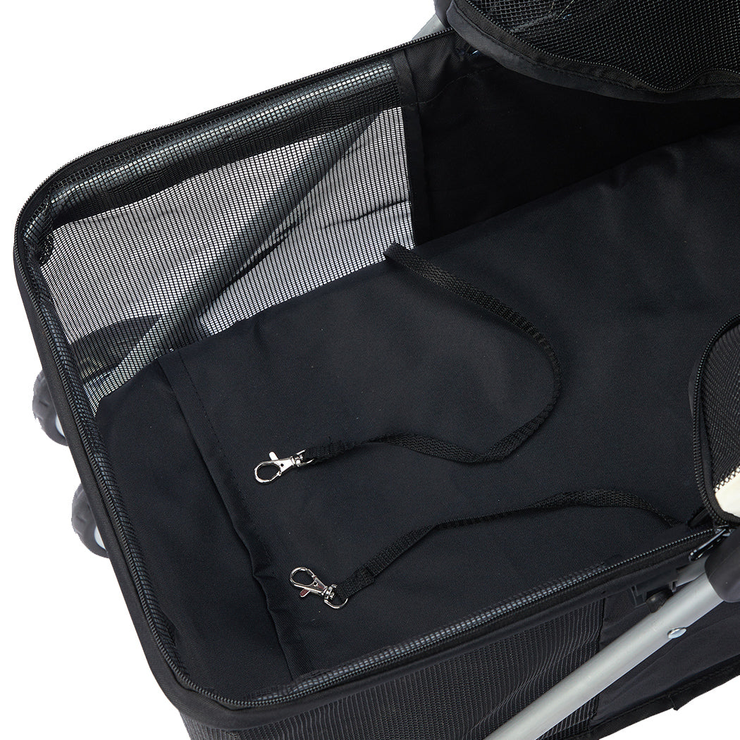 PaWz Large Pet Stroller Dog Cat Carrier Black-2006733031406178307