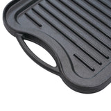 Toque 50.5cm Reversible Cast Iron Griddle Pan Non-Stick - Side View