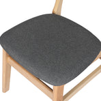 Levede 2xDining Chairs Kitchen Chair Nature Clear 2Pack-2006733265708388355