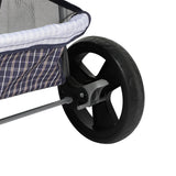 PaWz Large Pet Stroller Dog Cat Carrier Plaid - Side View