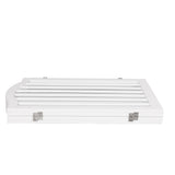 PaWz Wooden Pet Gate Dog Fence Safety White - Side View