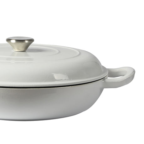 TOQUE 3.5L Enamel Dutch Oven Pan in White Colour-2018816806898241539