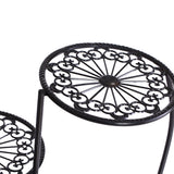2X Wrought Iron Outdoor Indoor Flower Black 2 Pack-2018816817077817347