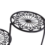 2X Wrought Iron Outdoor Indoor Flower Black 2 Pack-2018816817077817347