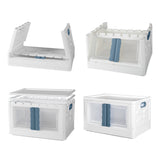 Storage Box Stackable Container 45L Blue - Side View