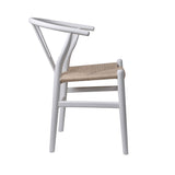 Levede 2x Dining Chairs Wooden Hans White - Side View