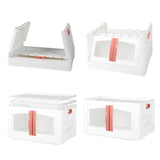 Plastic Storage Containers Stackable Red - Side View