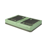 Storage Containers Stackable Lid Clothes S Green Small - Side View