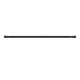 Marlow Black Curtain Rod Steel Quiet Rail Pole Pommel Set Extendable - Side View