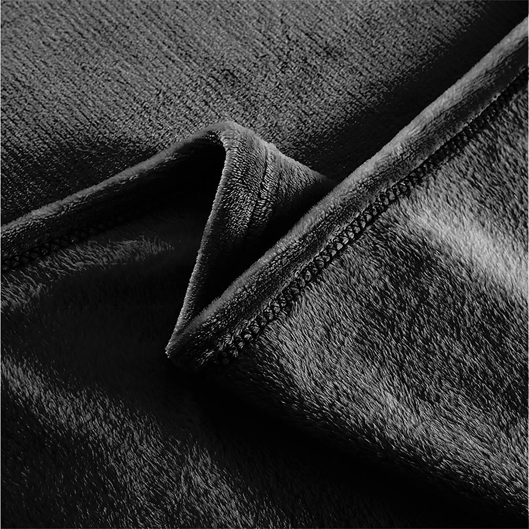 DreamZ 320GSM 220x240cm Ultra Soft Mink Black Queen-2018816639075749891