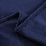 DreamZ 320GSM 220x240cm Ultra Soft Mink Navy Queen - Side View