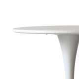 Levede 2x Round Bar Table Pub Tables White - Side View