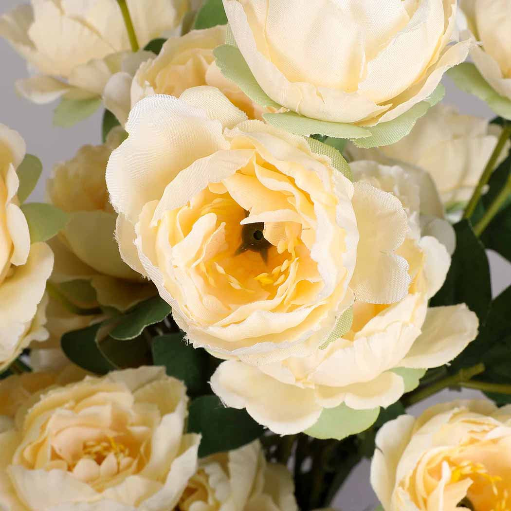 Lambu Artificial Flowers Silk Roses Yellow-2018816640698945539
