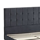 Levede Fabric Bed Frame Double Mattress Grey-2006733223580798979