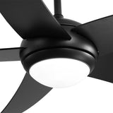 Spector 52'' Ceiling Fan LED Light DC Black - Side View