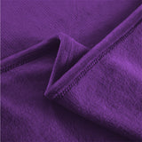 DreamZ 320GSM 220x240cm Ultra Soft Mink Aubergine Queen - Side View