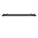 Marlow Black Double Curtain Rod Steel Pole Pommel Set Extendable Adjustable - Side View