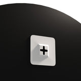 Yezi 50cm Round Wall Mirror Frameless Tempered Glass - Side View