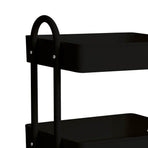 Levede 3 Tiers Kitchen Trolley Cart Black-2018816732868775939