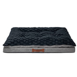 Dog Calming Bed Warm Soft Plush Comfy M Grey Medium - Side View