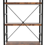 Levede 5-Tier Industrial Bookshelf Bookcase 157.5cm - Side View