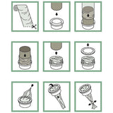 100m Nappy Bin Refill Kit Compatible - Side View